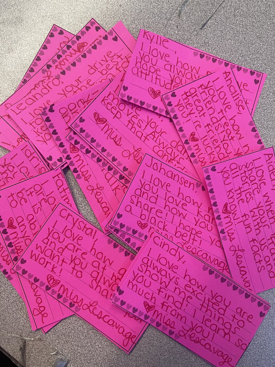 26 reasons why I love 301 today! Kind words for #respectforallweek and Valentine’s Day to add to our class initiative to compliment those around us.