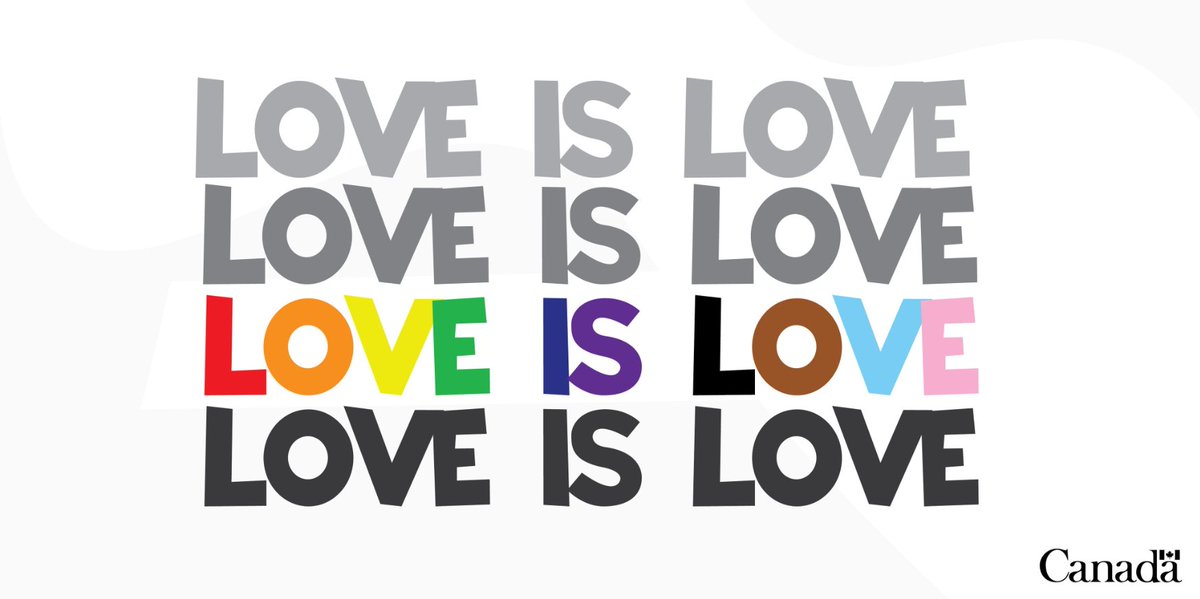 Celebrating love is celebrating all types of love and relationships. Today and every day, we celebrate #2SLGBTQI+ love and friendship, romantic love and aromantic love. 💕😍 #LoveIsLove
