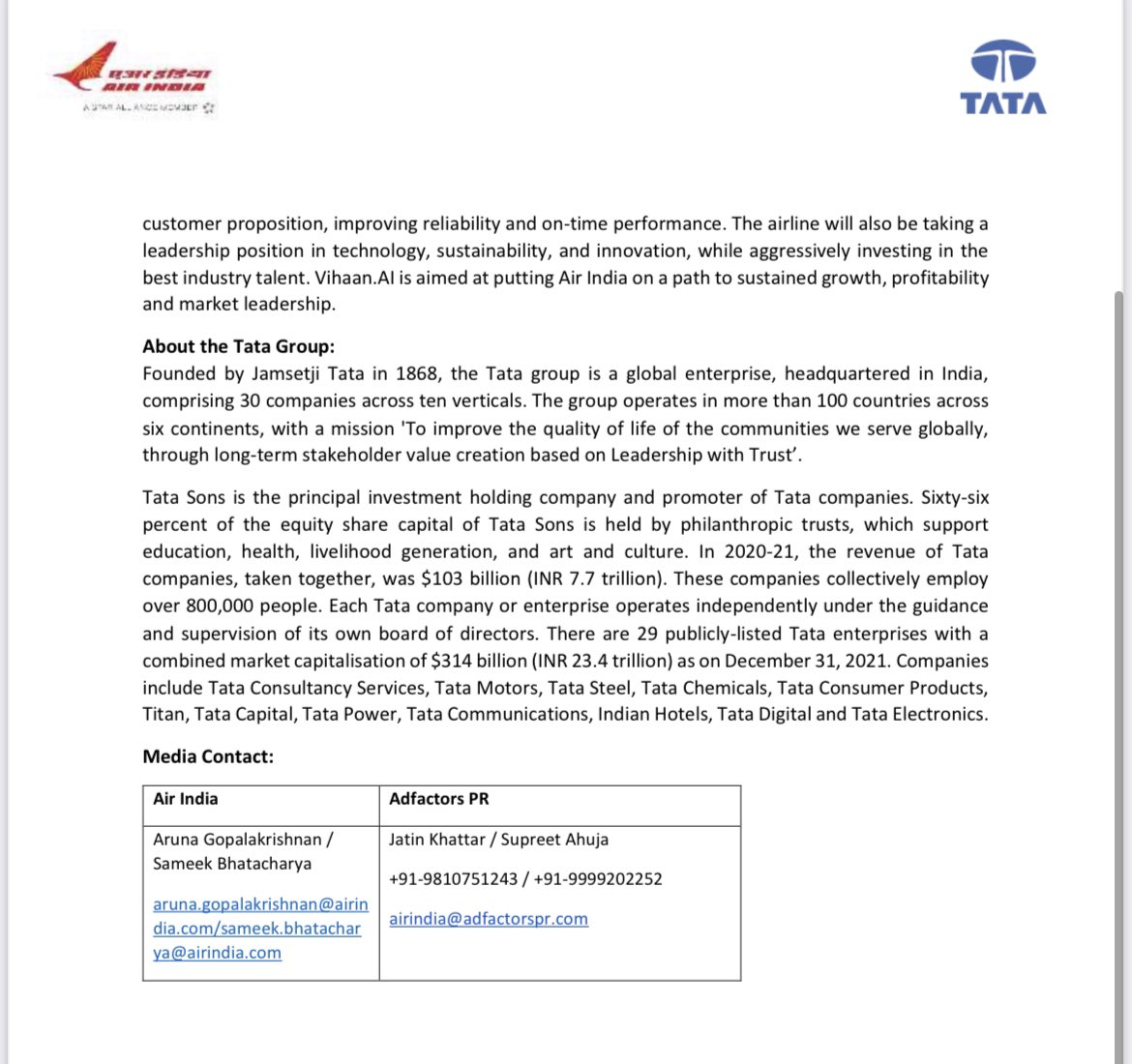 Air India (@airindia) on Twitter photo AI is committed towards its transformation journey. As a part of the same, we are celebrating the order of 470 aircraft with <a href="/Airbus/">Airbus</a> <a href="/BoeingAirplanes/">Boeing Airplanes</a> <a href="/RollsRoyce/">Rolls-Royce</a> <a href="/GE_Aerospace/">GE Aerospace</a> <a href="/CFM_engines/">CFM International</a> AI is committed towards its transformation journey. As a part of the same, we are celebrating the order of 470 aircraft with <a href="/Airbus/">Airbus</a> <a href="/BoeingAirplanes/">Boeing Airplanes</a> <a href="/RollsRoyce/">Rolls-Royce</a> <a href="/GE_Aerospace/">GE Aerospace</a> <a href="/CFM_engines/">CFM International</a>
