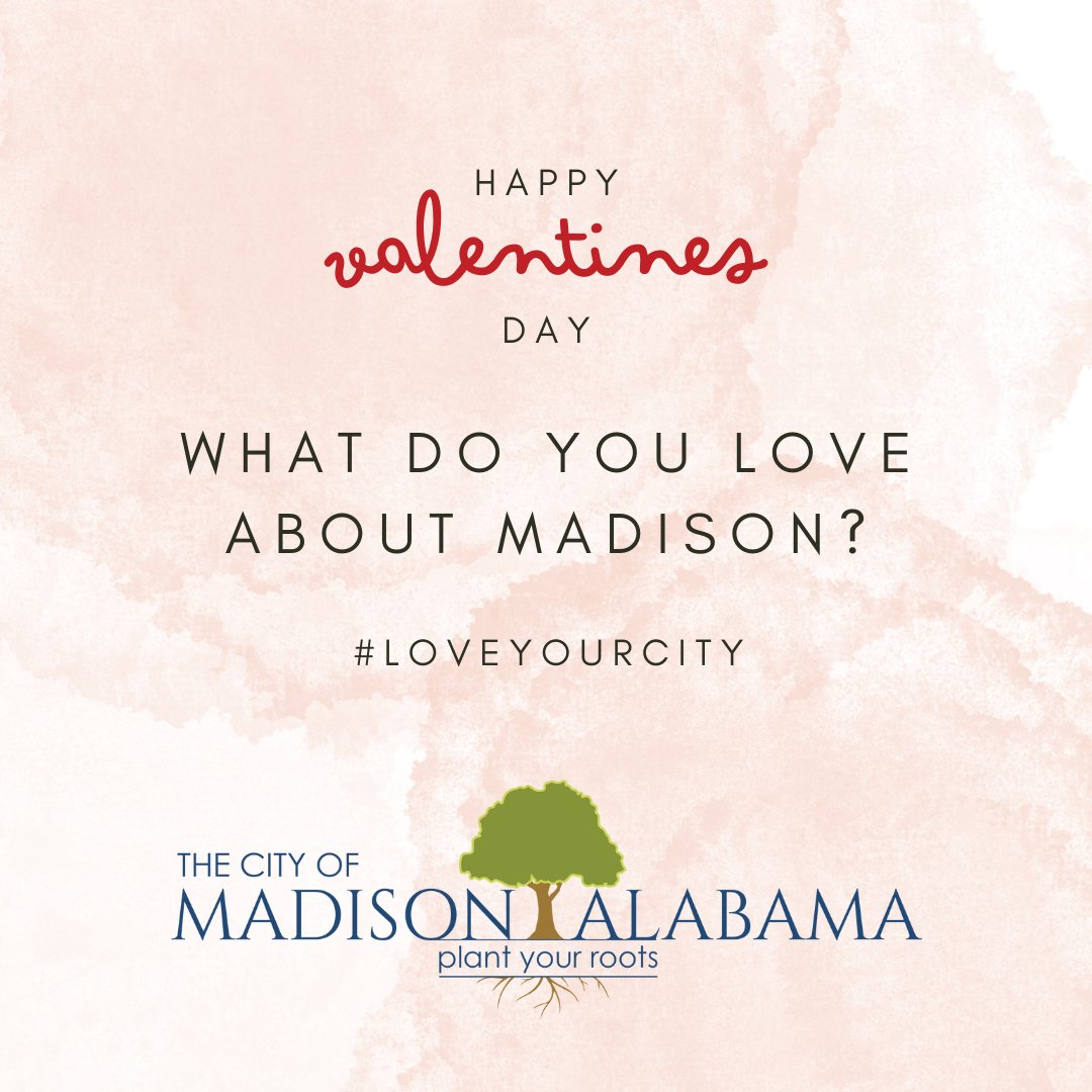 Happy Valentines Day from the City of Madison! Tell us what you love about Madison.
#loveyourcity #happyvalentinesday