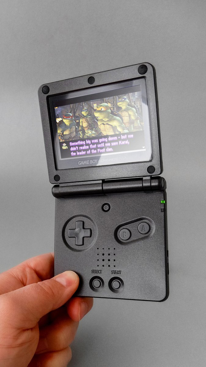 gameboykingdom's tweet photo. TMNT 🐢 refurbished #GBASP #turtlespower #gameboykingdom https://t.co/CWVaa7bo9z