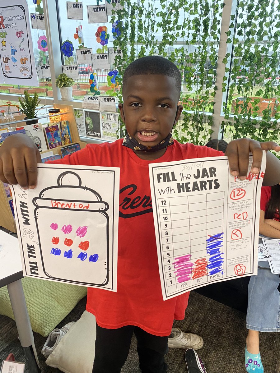 MrsP_2ndGrade's tweet photo. Fill the Jar with Heartsβ€οΈπ Probability, Bar graphs, Data collection, and Valentines FUNN!! #SecondGradeFun @HumbleISD_CE @HumbleElemMath https://t.co/18CWkbybdI