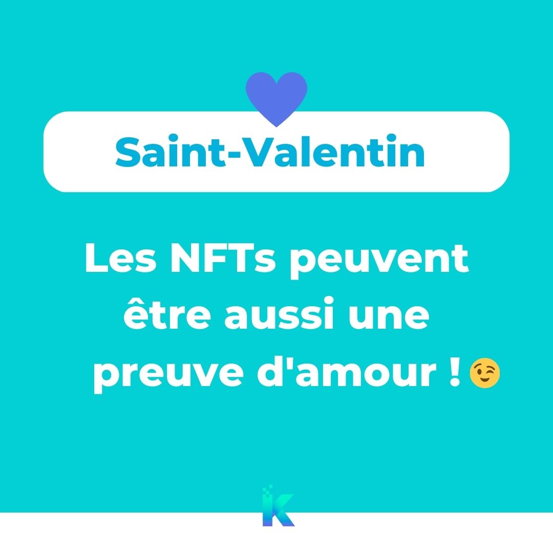 Kalart_team's tweet photo. 💙 Plutôt que d’offrir des fleurs ou des chocolats, avez-vous pensé à offrir un NFT à votre bien-aimé(e) pour la St Valentin ?

👉 En + d’être une idée originale et innovante, c’est surtout une preuve d’amour éternelle et unique dans le monde, gravée dans une blockchain ! https://t.co/dxvBMEulKA