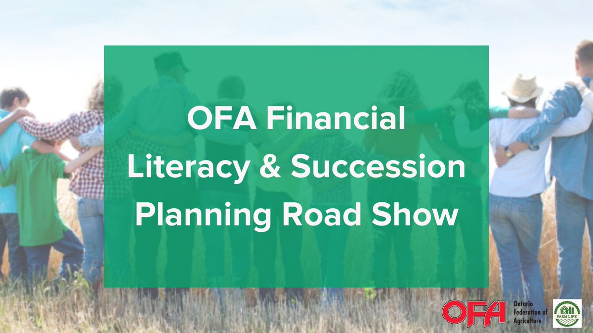 We're hitting the road and headed your way to talk 🚜 📚💲 👩‍🌾 .

Woodstock - Feb 21
London - Feb 28
Virtual Webinar - Mar 1

👋 Click here for dates, details &amp; registration: 
ofa.on.ca/ofa-financial-…

<a href="/FarmLifeFPG/">Farm Life</a>