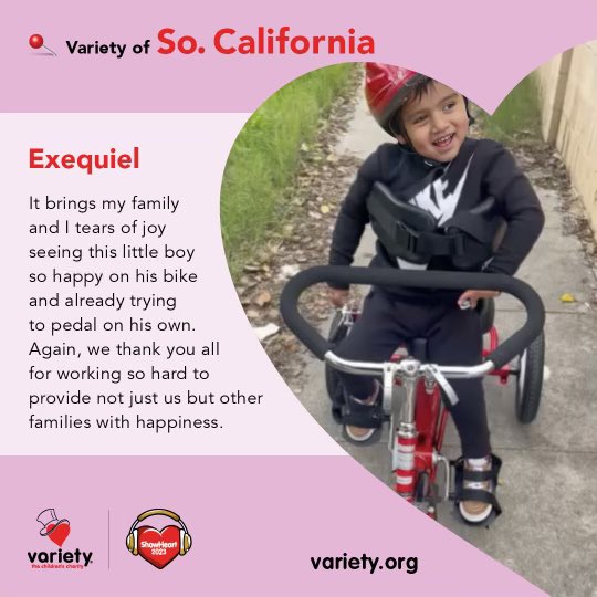 VarietyIntl's tweet photo. It’s the last day for ShowHeart stream-a-thon on Twitch: https://t.co/pYIVSrUPUx. Live music from all over the world to help and raise money for kids in need. You’ll be helping kids like Exequiel! Come over and join us! #ShowHeart #raidforkids #varietykidscan #varietysocal https://t.co/M3FNQ5ij25