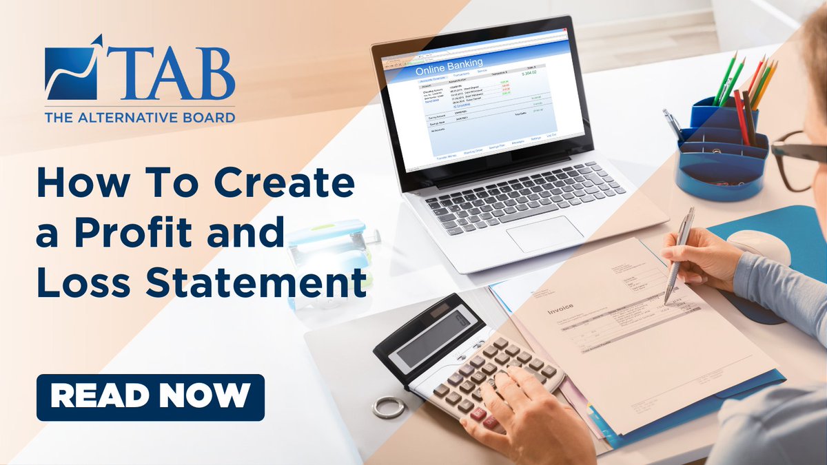 TAB_Boards's tweet photo. Do You Have a Profit and Loss Statement?
For easy steps on generating a P&L for your business, read "How To Create a Profit and Loss Statement" at The Alternative Board.
https://t.co/hUKJaz4DNr
#tabboards #businesscoaching #financialdocuments #pandl https://t.co/eQZdRhfnYg