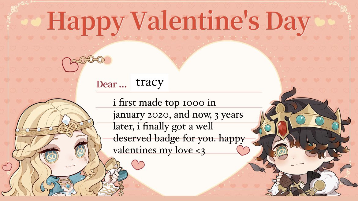 lyfeofq's tweet photo. @GameIdentityV #IdentityVValentines https://t.co/nZ1vSVz9vU