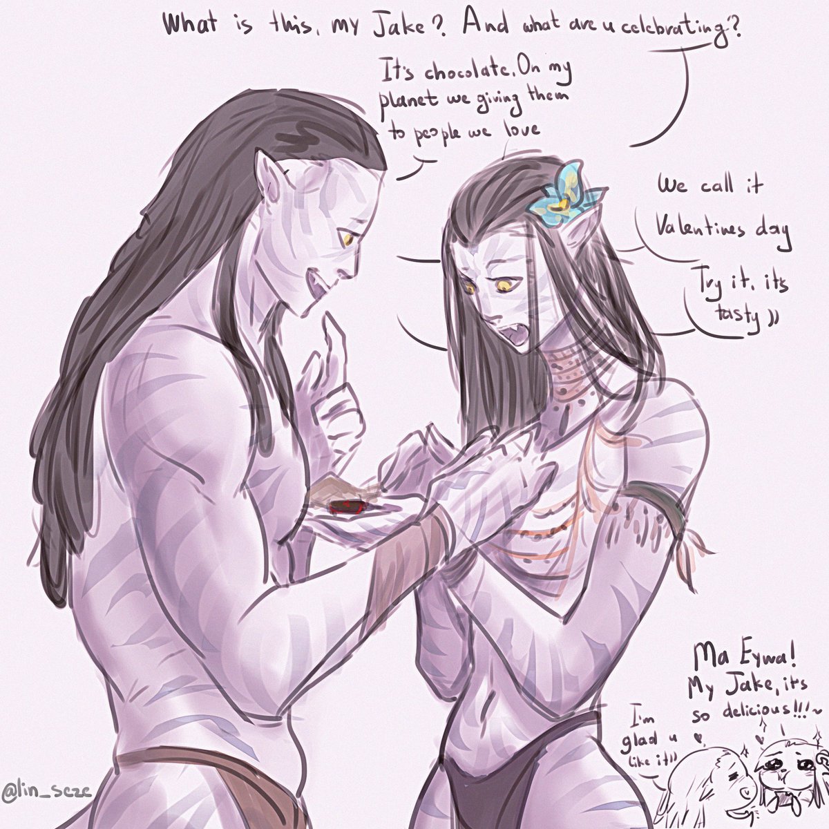 Seze_Lin's tweet photo. Happy Valentine's Day 💙💙💙
#avatarthewayofwater       #jakesully       #Neytiri       #valentinesday #avatar https://t.co/3CJCD9Qe1q