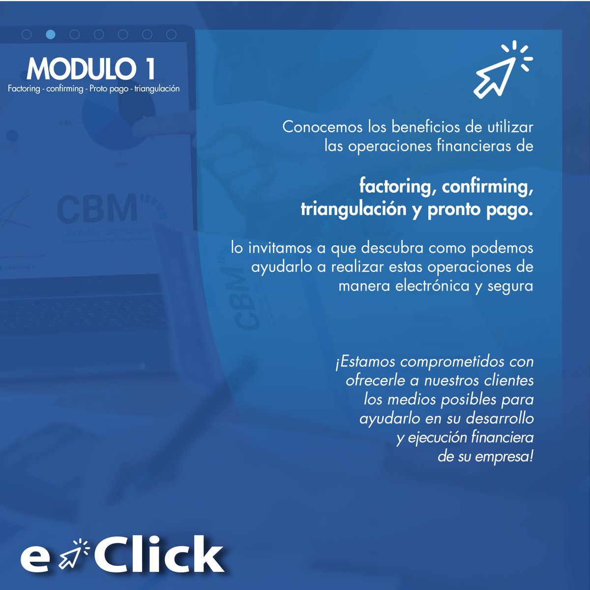 eClick_CBM's tweet image. ¿Estas listo para conocer todo lo que te puede ofrecer eClick?

𝘓𝘢 𝘱𝘭𝘢𝘵𝘢𝘧𝘰𝘳𝘮𝘢 𝘱𝘢𝘳𝘢 𝘤𝘳𝘦𝘤𝘦𝘳 𝘲𝘶𝘦 𝘴𝘪𝘦𝘮𝘱𝘳𝘦 𝘩𝘢𝘴 𝘯𝘦𝘤𝘦𝘴𝘪𝘵𝘢𝘥𝘰 𝘢𝘩𝘰𝘳𝘢 𝘭𝘰 𝘦𝘯𝘤𝘶𝘦𝘯𝘵𝘳𝘢𝘴 𝘦𝘯 𝘶𝘯 𝘴𝘰𝘭𝘰 𝘤𝘭𝘪𝘤𝘬.

#eclick #fintech  #radian #seguridadfinanciera
