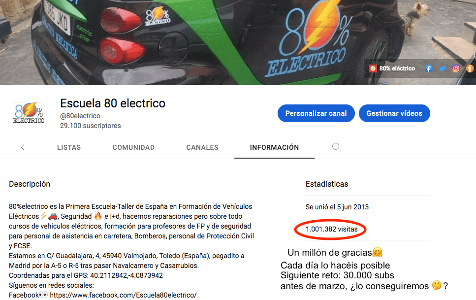 80electrico's tweet photo. Hola eléctricos ⚡, LO HEMOS CONSEGUIDO JUNTOS: 1.001.382 visualizaciones🎊, muchas gracias a todos🤗, sin engañar a nadie ni faltar respeto🤨
Siguiente reto🆕🔜conseguir 30.000 subs antes de que llegue marzo, lo hacemos juntos?, suscríbete 👉🏻 https://t.co/g9KnmuOU0K y disfruta😉 https://t.co/LB102OKEau