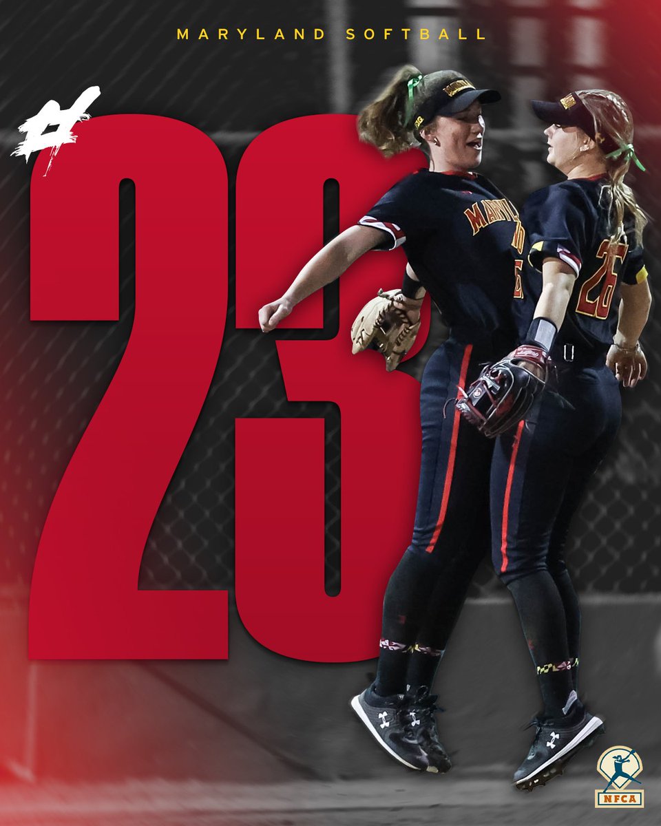 TerpsSoftball's tweet photo. Our first time ranked in the NFCA Top-25 in 15 years

The Terps are rising!

➡️ https://t.co/Ctwst6IsUi https://t.co/9GoFuvAZ6l