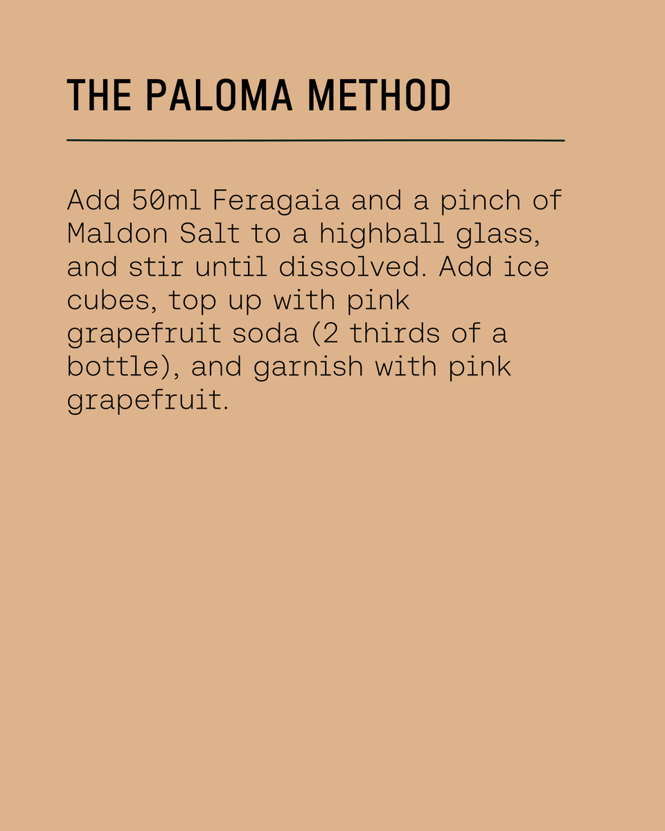 feragaia (@feragaia) on Twitter photo The quiet confidence in drinking Feragaia and the opportunity to connect on a deeper level.
The Paloma Bundle:
70cl Feragaia
X4 200ml <a href="/TwoKeysDrinks/">Two Keys Drinks</a> Pink Grapefruit
<a href="/maldonsalt/">Maldon Salt Co.</a> Pinch Tin
Shop the bundle: feragaia.com/collections/al… The quiet confidence in drinking Feragaia and the opportunity to connect on a deeper level.
The Paloma Bundle:
70cl Feragaia
X4 200ml <a href="/TwoKeysDrinks/">Two Keys Drinks</a> Pink Grapefruit
<a href="/maldonsalt/">Maldon Salt Co.</a> Pinch Tin
Shop the bundle: feragaia.com/collections/al…