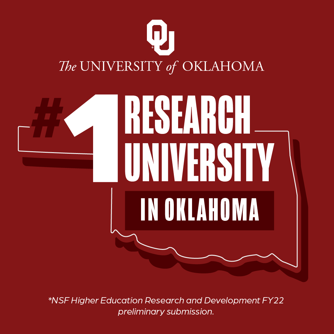 OU_President's tweet photo. Achieving our highest level of research expenditures ever reported is a historic milestone for @UofOklahoma! The innovative research that’s happening at OU changes lives and enhances communities every day, and our momentum is only growing stronger. (1/2) https://t.co/bEdczL5p3o