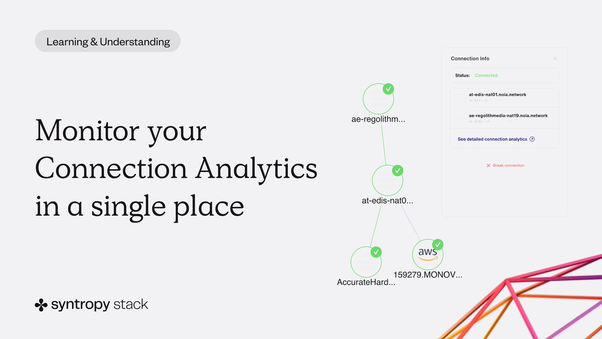 PlasticCredit's tweet image. 1/
On 6th February @Syntropynet released the new @SyntropyStack.

#SyntropyStack is an all-in-one platform for automating and overseeing multi-cloud networks.

#SyntropyHowTo #SyntropyLearn