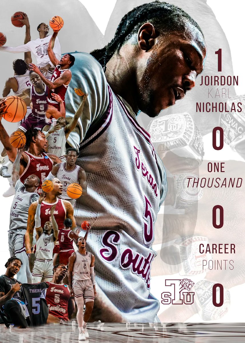 Congratulations on an amazing milestone. 1000 career points. 

#BeLegendary #GoTigers #TSUProud | <a href="/TXSOTigers/">Texas Southern University (TSU) Athletics</a> <a href="/TexasSouthern/">Texas Southern University</a>