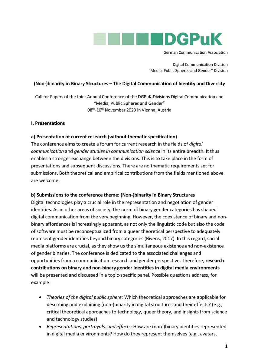 fg_moeg's tweet photo. English version of the call: (Non-)binarity in Binary Structures- The Digital Communication of Identity and Diversity (3/3) https://t.co/TspcdFaA5X
