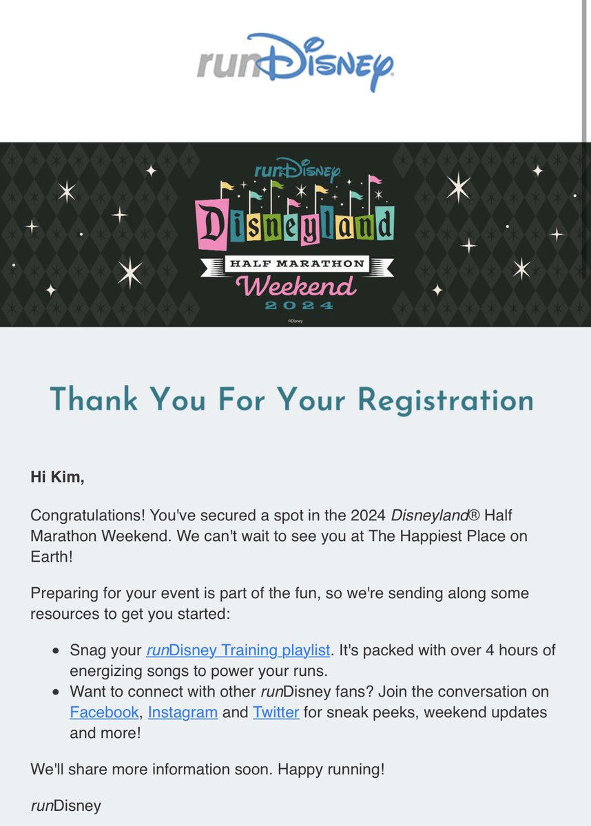 Yay! #runDisney 

FYI for those still waiting, there’s a good amount of merch options. So if you’re interested or registering for a friend, make sure you know sizing info.