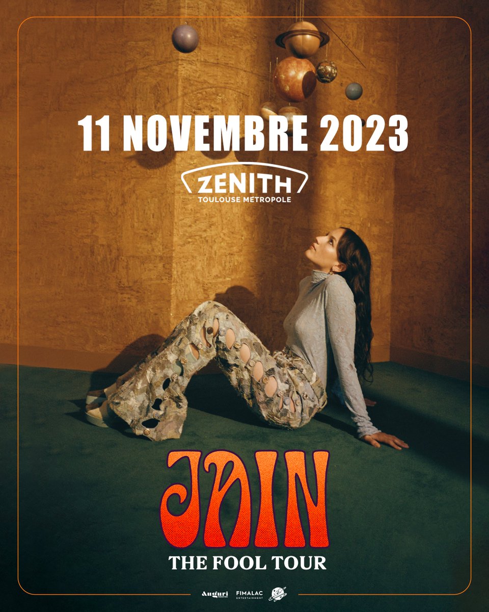 JAIN fait son comeback avec #thefooltour 🚀 RDV le 11 novembre 2023 au Zénith Toulouse Métropole ! ➡️ Preventes demain 10H sur Spotify ➡️ Ouverture de la billetterie vendredi à 10H