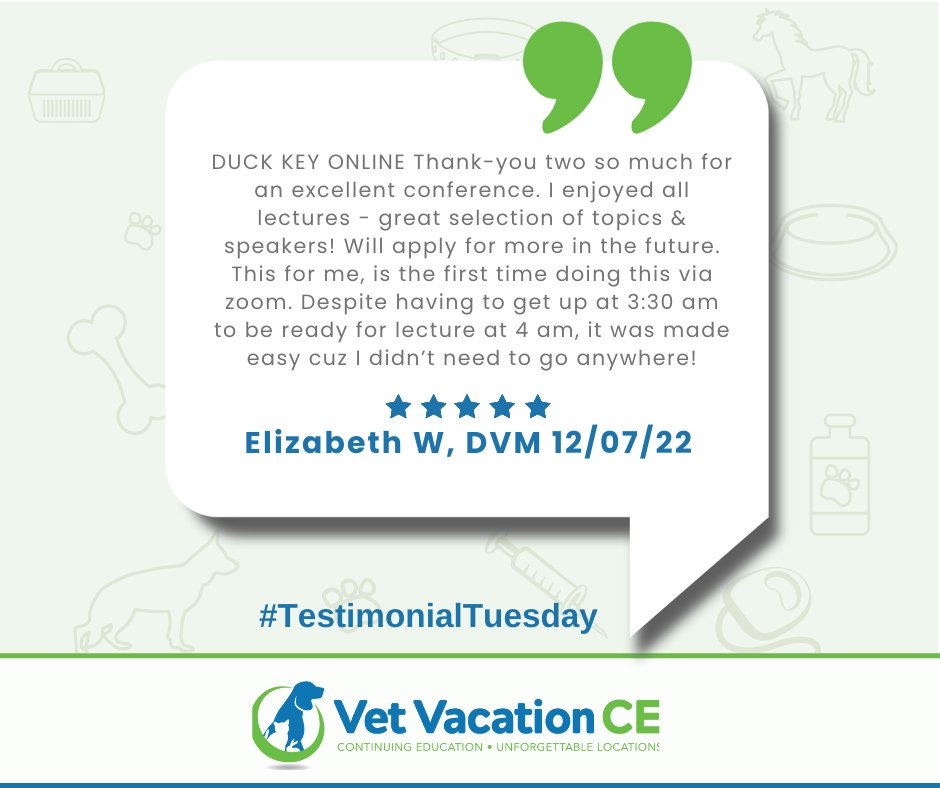 We love hearing from our participants. Thank you <a href="/Elizabeth/">Elizabeth Weil</a> for the glowing review!

#TestimonialTuesday #vet #veterinarymedicine #rossvet