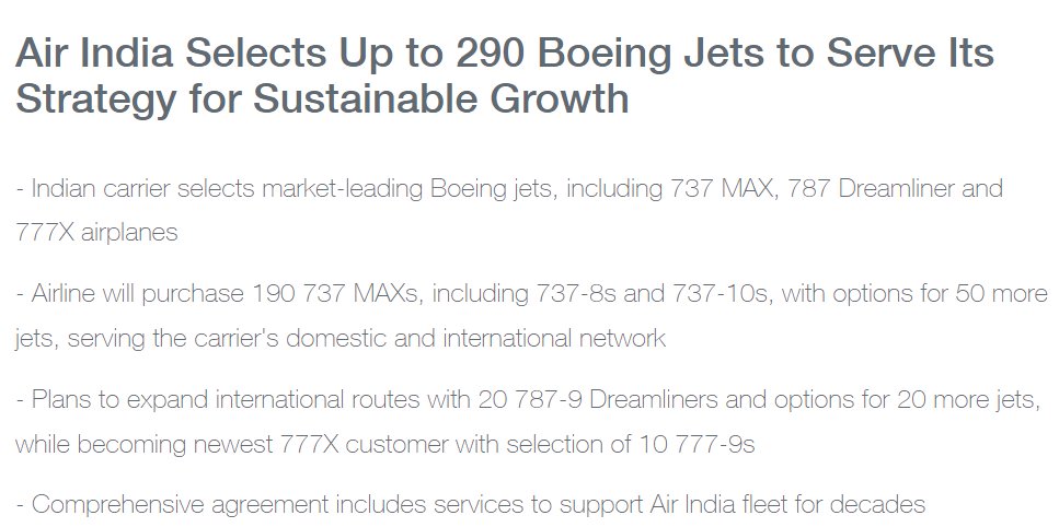 #UPDATE | Air India to purchase 290 Boeing aircrafts: Boeing … #UPDATE | Air India to purchase 290 Boeing aircrafts: Boeing …