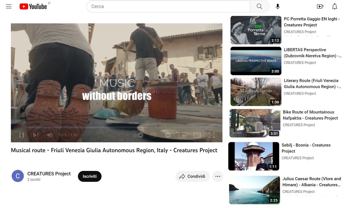 #CREATURESprojectvideo
🔝 What about the second CreaTourES #culturalroute from <a href="/regioneFVGit/">Regione FVG</a> , that includes 39 point of interests taking #tourists on a discovery of  personalities, objects and regional events linked to the territory and to the music?
👉youtube.com/watch?v=1TEBGJ…