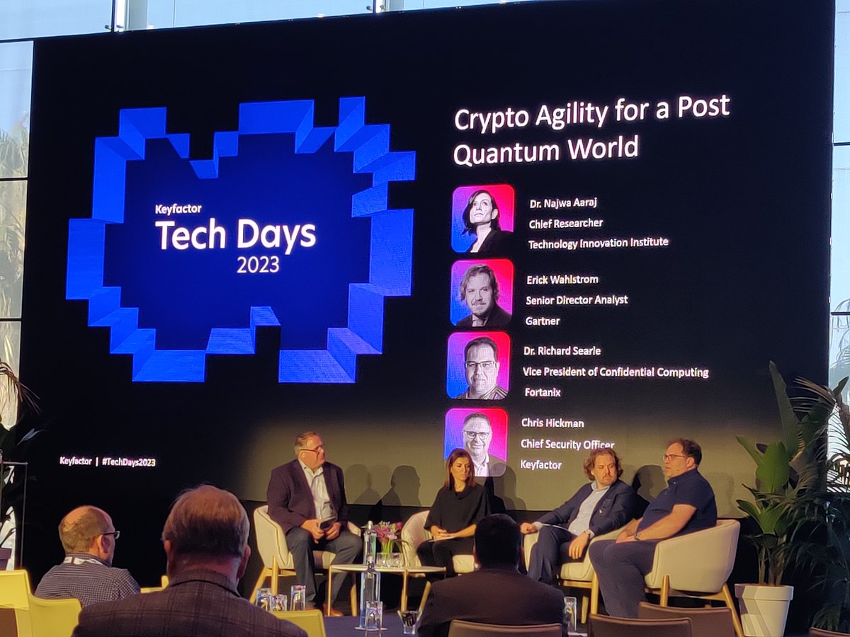 TheSoftwareInst's tweet image. Our Head of Cyber Security, Phil Steadman MSc CCSP, is here at #Techdays2023 Barcelona with some of the greatest minds in PKI and Encryption.
#cryptoagile #postquantumcryptography #encryption #datasecurity #dataprotection #tsi #softwareinstitute