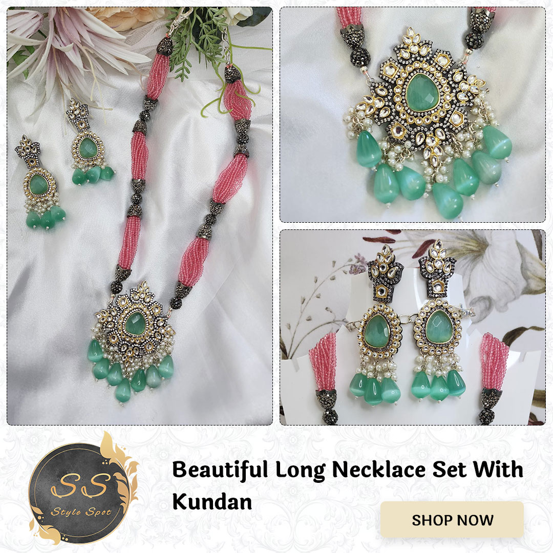 StyleSpot2's tweet photo. Beautiful Long necklace set, ready for shipment, Book your order Now.😍😍

✔ Customer Safety: We create all Products into 100% Brass for the best quality and to prevent Allergies.
✔ How to Order: You can drop a massage in comment box and Whatsapp 

#jewelry #style #stylespot https://t.co/mMDL41S0Xf