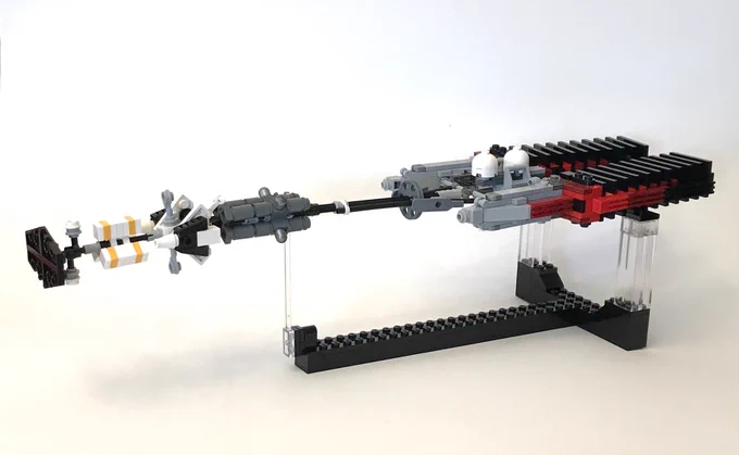 I am very pleased with the majority of this build, though I acknowledge the trusses are a bit bare, and the prop tanks are laughably tiny (I had no better pieces!). Very happy with those radiators. Finally, a use for those stupid minifig stands.. 