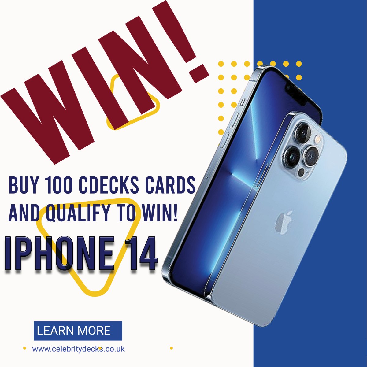 CelebrityDecks's tweet photo. 🔥WIN AN iPHONE 14 🔥
🚩MINTING  SITE 🌐https://t.co/uzfL1DIRSL
  🚩Join Discord:https://t.co/B6wmSBRMMf
#NFTs  #NFTart #NonFungible #CryptoArt  #BlockchainArt  #DigitalArt  #BTC  #NFT  #NFTcollectors #NFTmarket  #NFTCommunity https://t.co/Qel0ZDTwCU https://t.co/MTj5CEYvr4