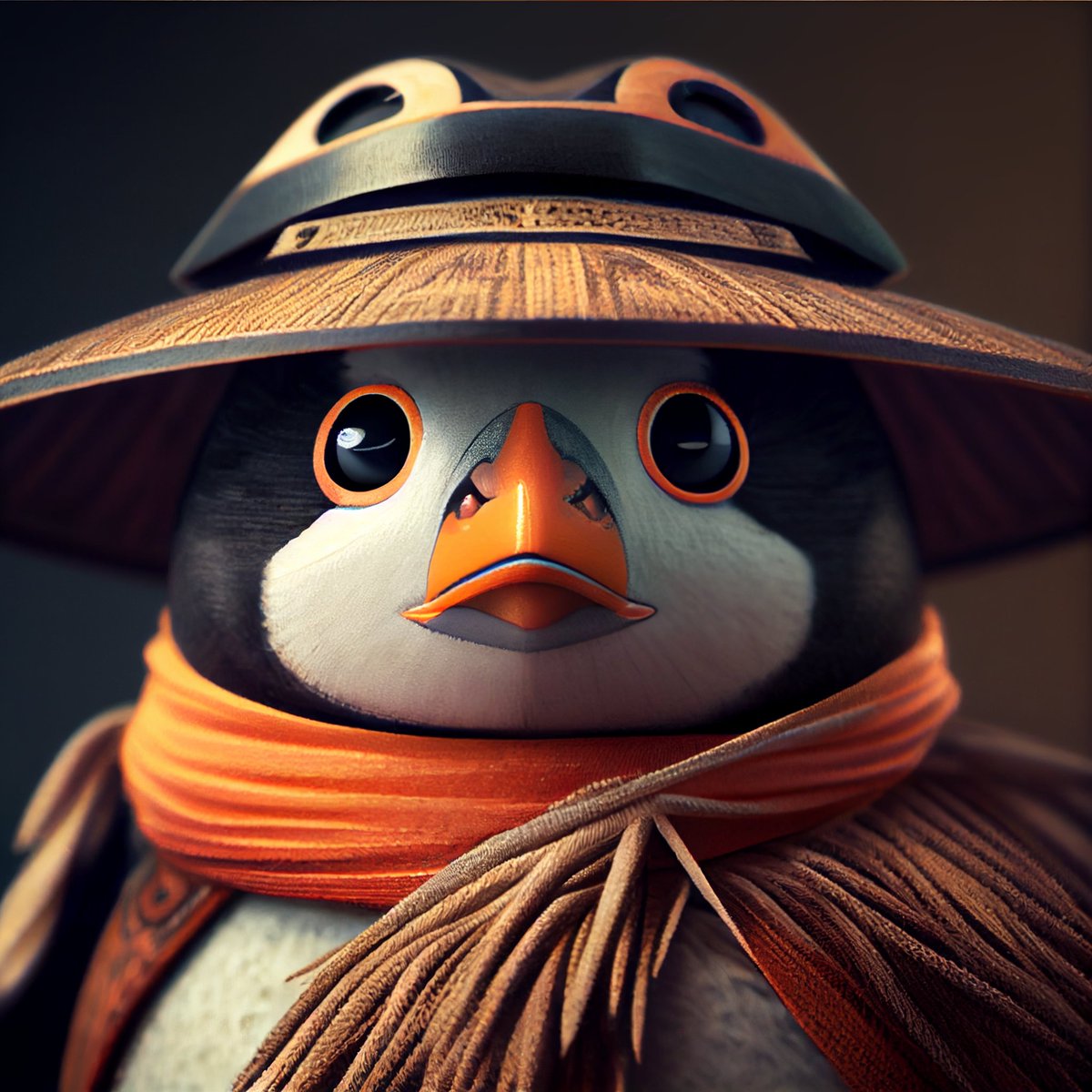 OgiRopp's tweet photo. ■midjourney
■Close-up of cute samurai penguin face, wearing straw hat, big eyes 
■TREE
■Forest Fairy penguin
#AIart #XANA #PENPENZ #Giveaway #Freemint https://t.co/k8F53WAyUE