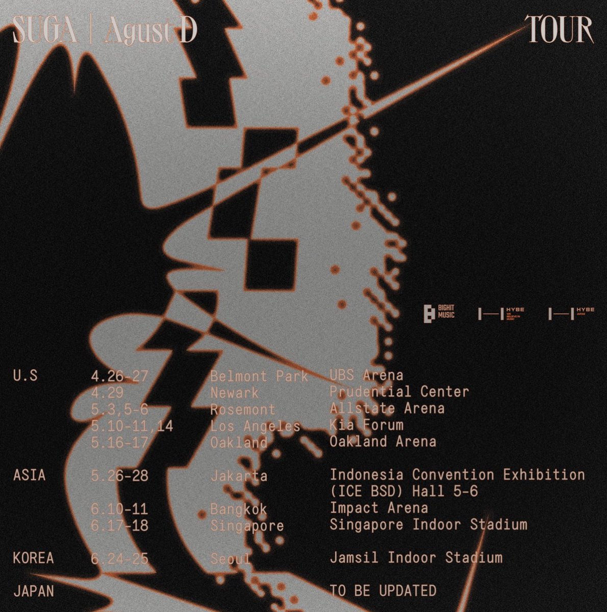 krisxnine's tweet image. yoongi not having any tour dates for europe is my villain origin story