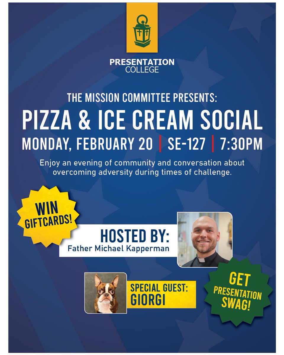 ❕Don’t miss this event ❕
• Free Pizza &amp; Ice Cream
• Gift Cards
• Presentation SWAG 

Mark your Calendars 💚