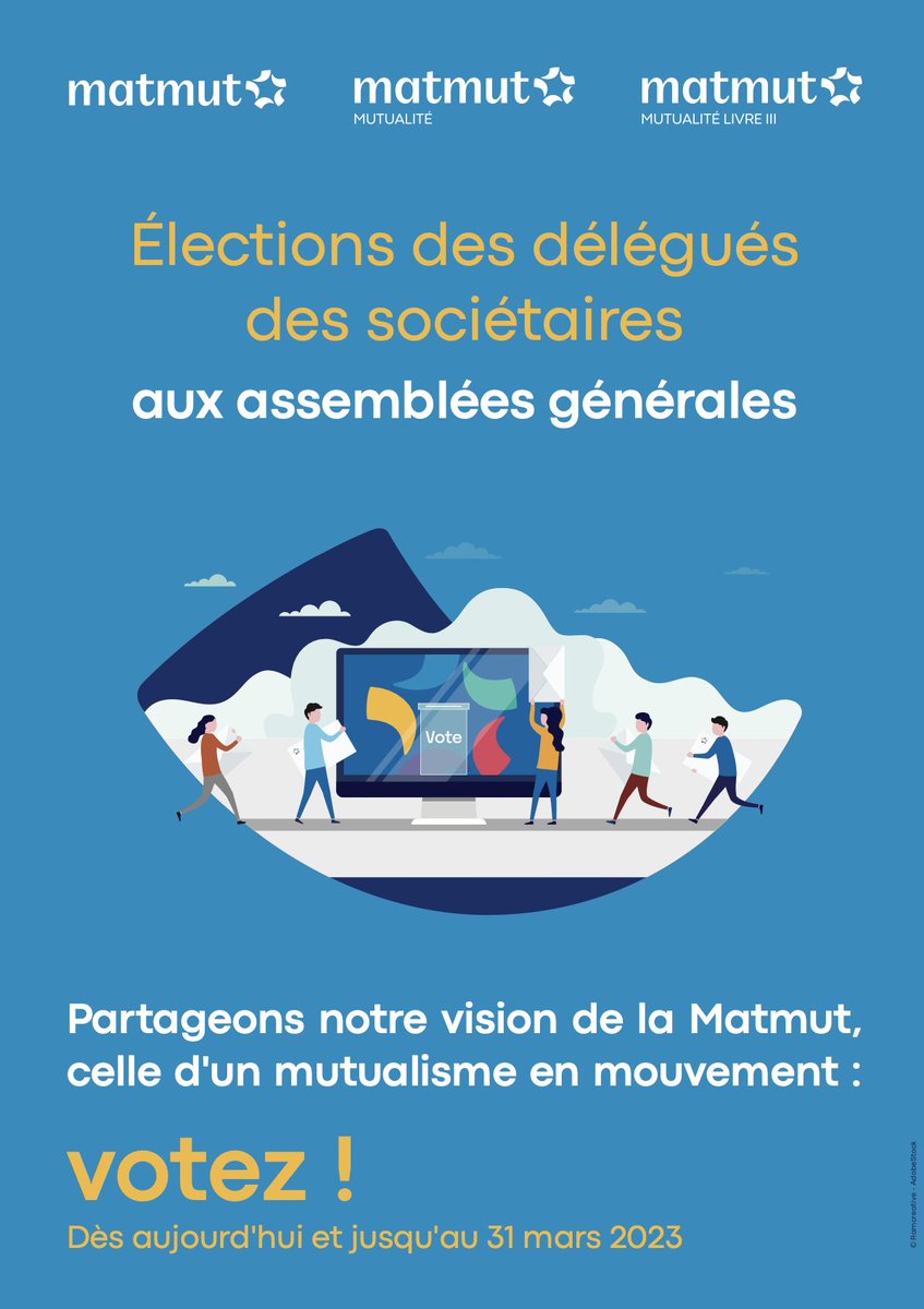 🗳️ Aujourd’hui est un jour important pour la <a href="/Matmut/">Matmut</a> : celui de l’ouverture du vote pour l’élection des délégués des sociétaires. C'est un instant clé du fonctionnement démocratique et social de notre entreprise, de notre modèle mutualiste. Bon vote aux sociétaires concernés !