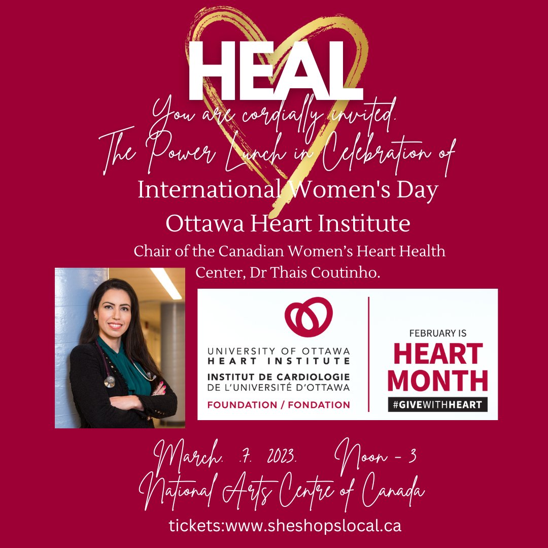 LWLOttawa's tweet photo. THE POWER LUNCH
@CanadasNAC with @HeartFDN and #sheshopslocal
on the eve of #InternationalWomensDay is 60% sold out! Guest Speakers @AngiesModels Angie Seymour / Chancellor Claudette Commanda @universityofOtt  with Dr. Thais Coutinho.
Tickets:https://t.co/f4mDlMBvfE 
#fearless RT https://t.co/scYmdMUTWY