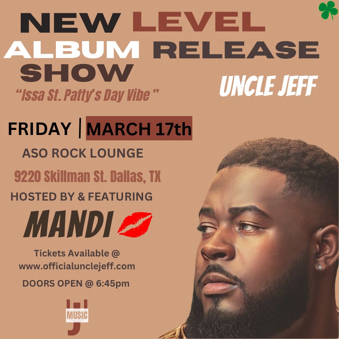 officialuncjeff's tweet photo. Whaddup people!! I got a show coming up March 17th and would love for y’all to pull up!! The goal is to sell 100 tickets so let’s run it up! 🚀  https://t.co/npdzDhvtva https://t.co/HlDeP2W1k4
