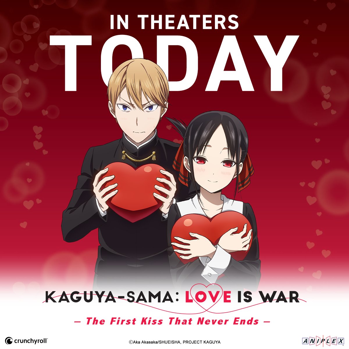  'Kaguya-sama: The First Kiss That Never Ends' estreia  na Crunchyroll