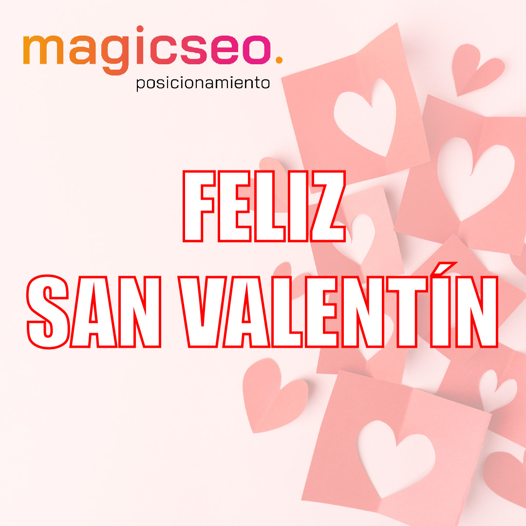 Feliz San Valentín a tod@s los enamord@s del SEO como nosotros🤩🤩.

Deja alguna estrategia para esta fecha en comentarios, te leemos⬇️👀.

#sanvalentín #day #SEO #amor #diaespecial #Magicseo #estrategias #enamorados #posicionamiento.