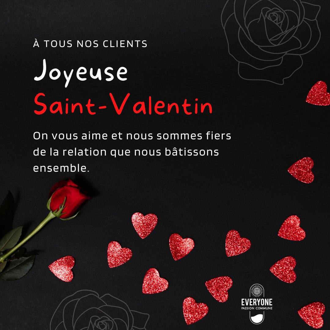 ❤️ Message à tous nos clients, passés, présents et futurs ! ❤️

#SaintValentin #love #amour #valentinesday