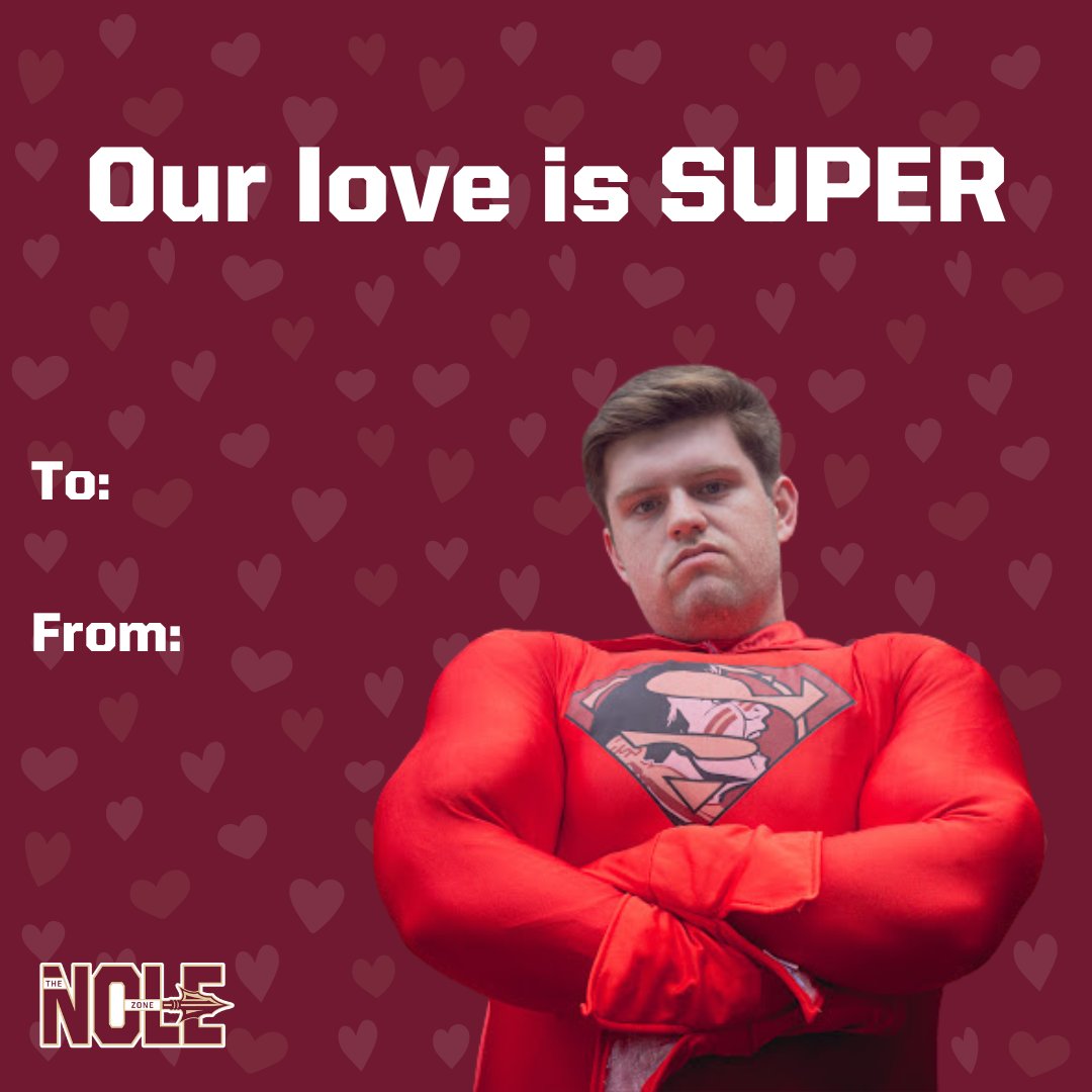 thenolezone's tweet image. Spread the love, 'Noles ♥️ Happy Valentine's Day! 

#thenolezone #fsu #gonoles