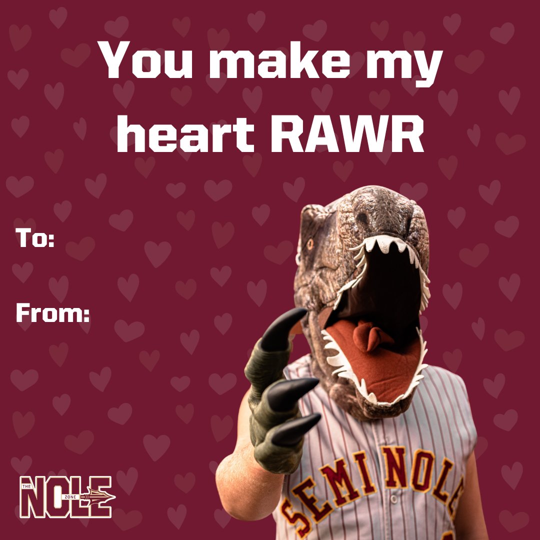 thenolezone's tweet image. Spread the love, 'Noles ♥️ Happy Valentine's Day! 

#thenolezone #fsu #gonoles