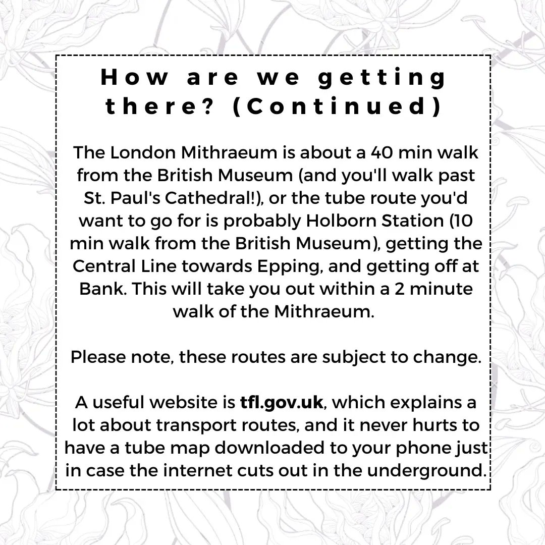 (1/2) 

NB: Please book your FREE ticket by Monday 20th February to ensure access to the Mithraeum

This is a big one! I know I say this a lot, but we are seriously so excited for this!! 🌟 As always, please don't hesitate to get in touch with any questions 😊🚃🏺🏛#wearelincoln