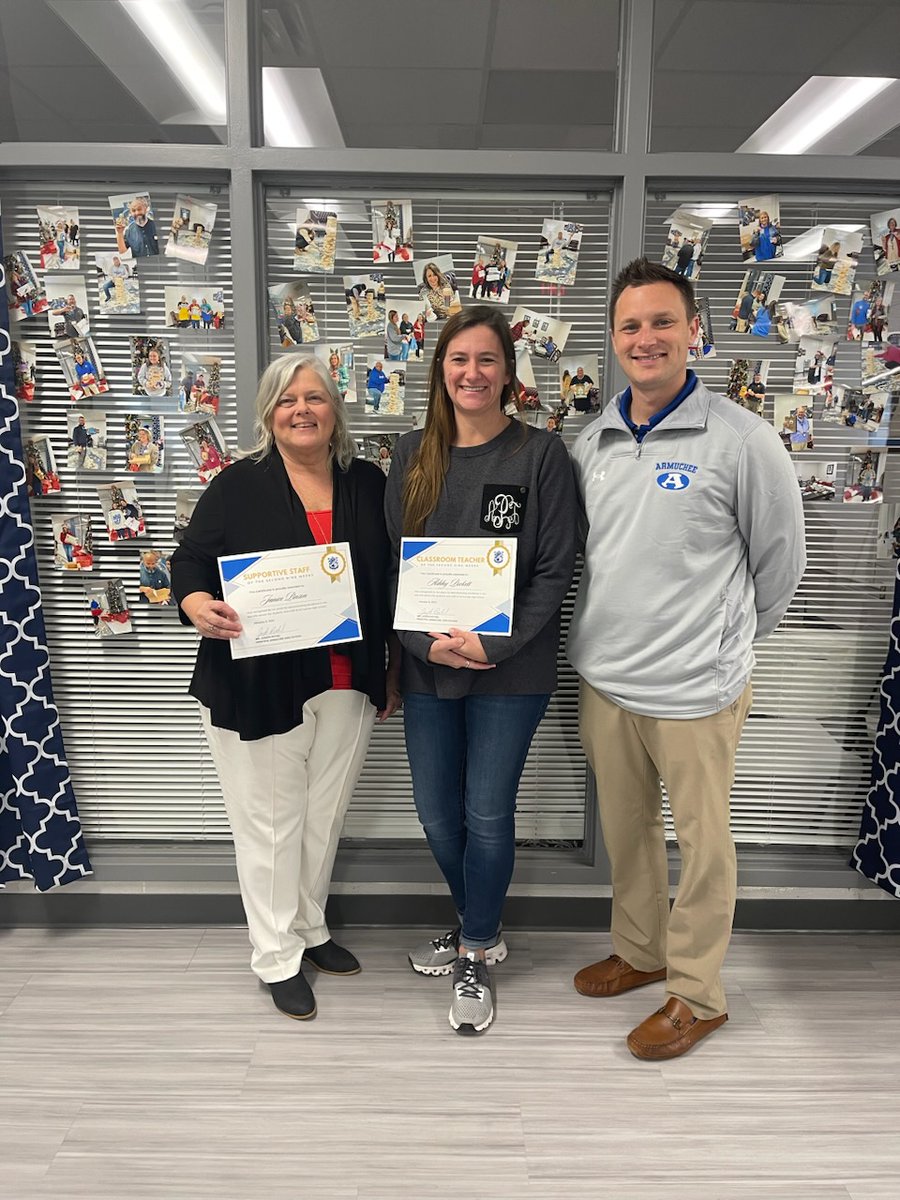 Congratulations to Mrs. Ashley Puckett and Mrs. Janice Pinson!  They were selected as our teacher and staff member for this nine weeks.  Thank you for all that you do for our tribe!!