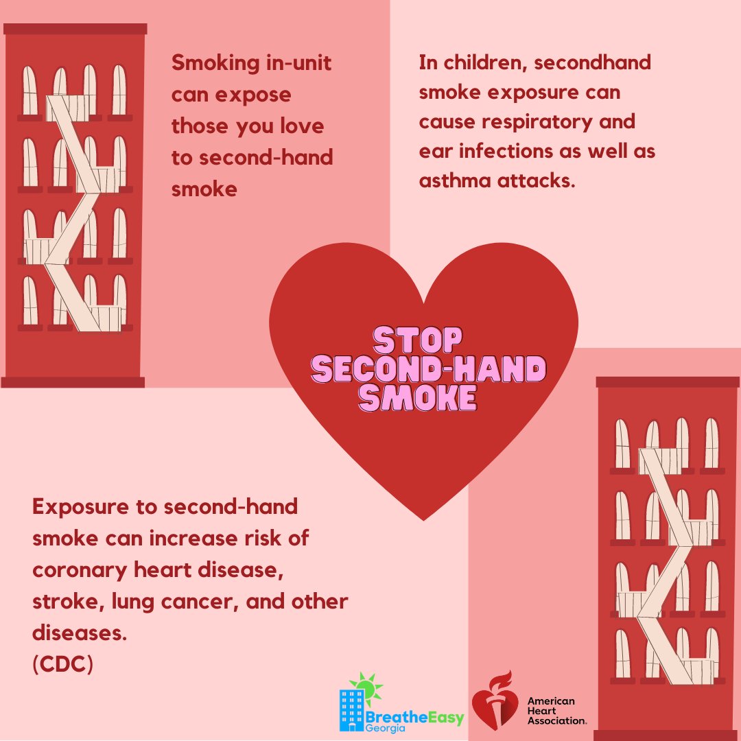 Happy Valentine’s Day! 
This month is about love - loving your heart and the hearts of those around you! 
#SecondhandSmoke #ValentineDays #SmokeFreeHousing #Love #AHA
@american_heart