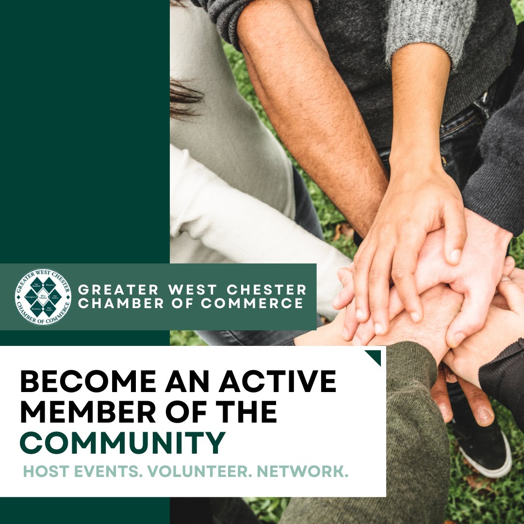 Join the #GreaterWestChester Chamber of Commerce and become an active member of the greater West Chester community by hosting events, volunteering, and networking with other business owners. Learn more about becoming a member by visiting ow.ly/Y5kE50MjvNL!