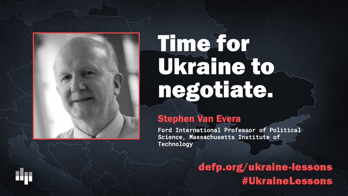 defpriorities's tweet photo. "It is time for Ukraine to consolidate its successes and resolve the war on imperfect terms," argues Stephen Van Evera, Ford International Professor of Political Science at @MITPoliSci. #UkraineLessons
Read his full response here: https://t.co/H8MxdIP0Ti https://t.co/liCv30iidf