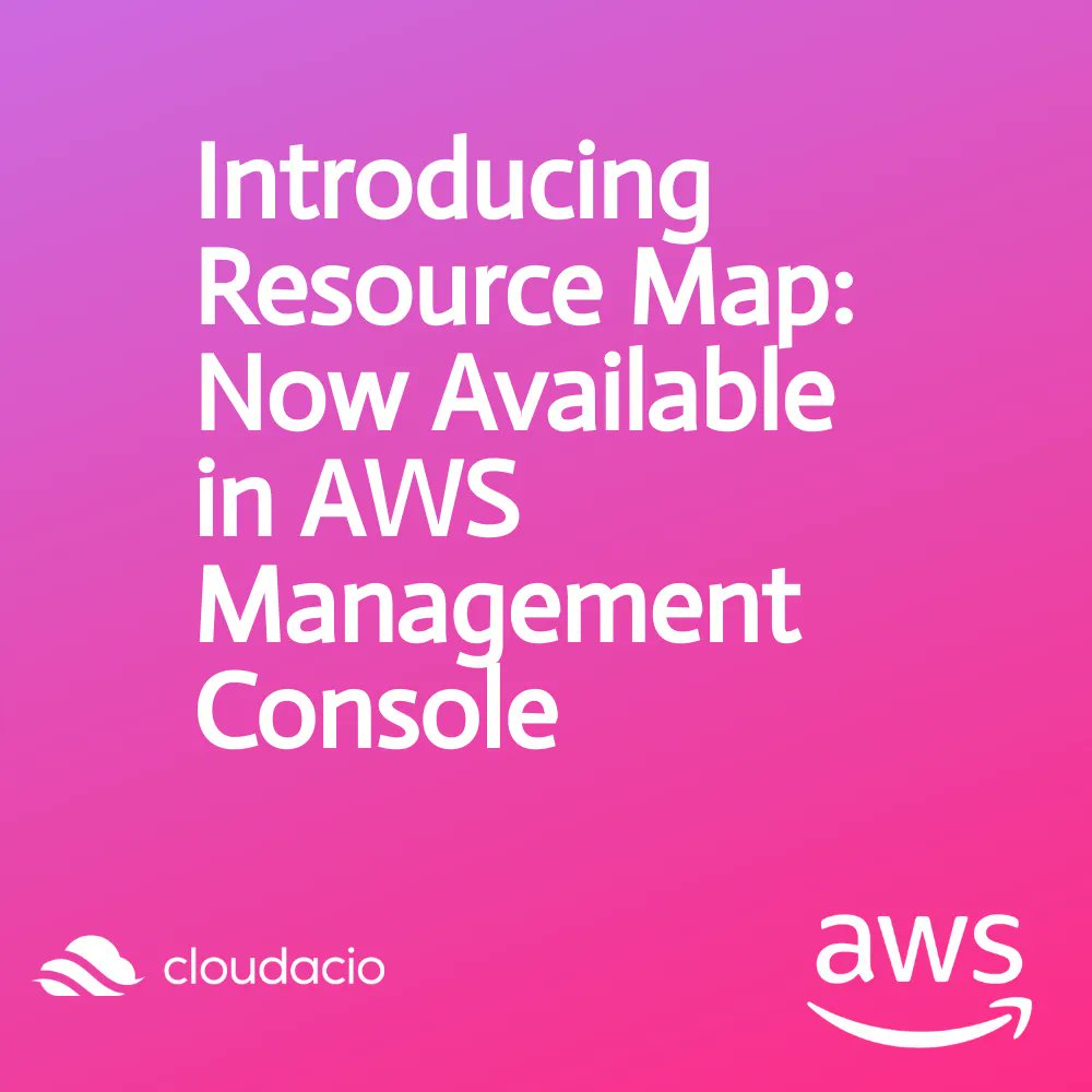 cloudacio's tweet image. Check out Amazon VPC&apos;s new Resource Map! Get a clear understanding of your VPC architecture with a single page visual format that displays all your VPC resources and their connections. #AmazonVPC #ResourceMap #CloudComputing