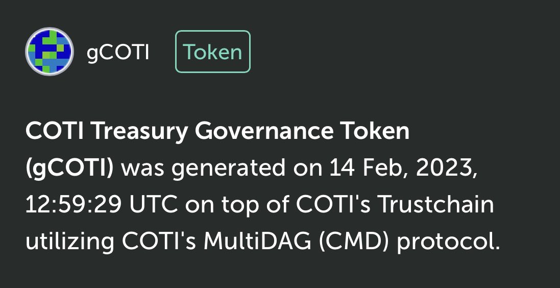 whoistracer's tweet photo. Witnessing the adoption and first implementation of MD2.0 & CMD Token Std. today on $Coti ’s Trustchain
Yes it’s being used internally, but the implications are huge! Soon merchants will be able to harness the power of a “turnkey” #CotiPPN
#MultiDag2 #CMDtoken #StayCoti $gCoti https://t.co/moiGM7kdHA