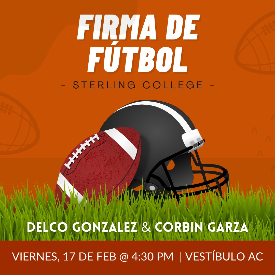 CaprockHigh_TX's tweet photo. Delco Gonzalez and Corbin Garza are signing their NLI to play football at Sterling College this Friday at 4:30 in the AC Foyer. If you can make it up there to support them please come join us. Thank you for all you do. https://t.co/AkAkhsLYau