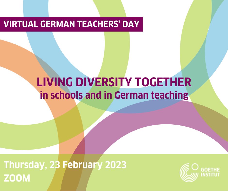 GI_London1's tweet photo. Professional Development: Virtual German Teachers' Day
📅When? Thurs, 23 Feb (3:30 PM GMT)
📍Where? Online (Zoom)
💸How much? Free
NB: This event will be held in German.
Sign up now! 👇
https://t.co/xFBrWHm0RJ
#LearnGerman #GermanTeachers #TeachingGerman #MFL #MFLTwitterati https://t.co/mB8v2bQqqI