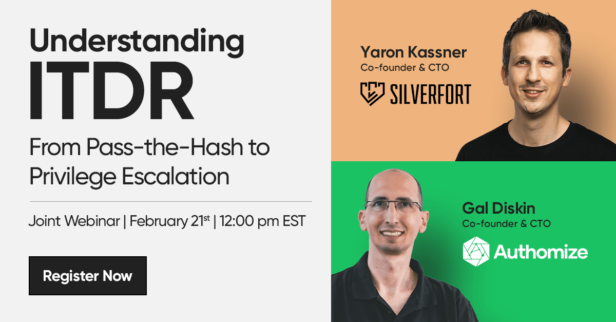 🔔Upcoming Webinar Next Week🔔

Join @authomize's CTO Gal Diskin and @silverfort's CTO Yaron Kassner for a practical discussion on implementing Identity Threat Detection and Response (#ITDR) across hybrid environments to secure identity and access.
authomize.com/resources/from…